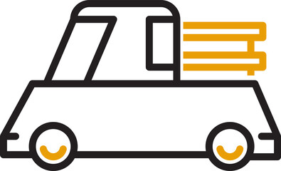 pickup truck icon illustration