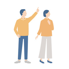 喜ぶ夫婦の全身イメージ