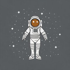  ai-generated illustration of a cartoon astronaut in space