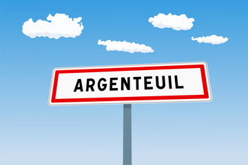 Argenteuil city sign in France