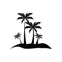 Fototapeta na wymiar Palm Tree Silhouette