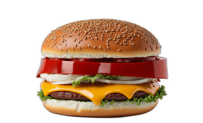 hamburger on a white transparent background