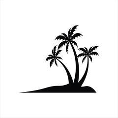 Fototapeta na wymiar Palm Tree Silhouette