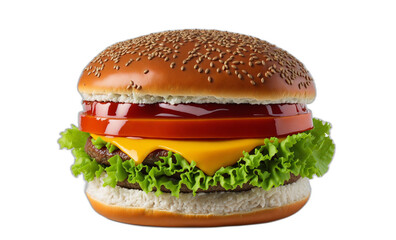 hamburger on a white transparent background