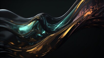 Generative AI abstract liquid texture 3d wallpaper, textured background for presentation