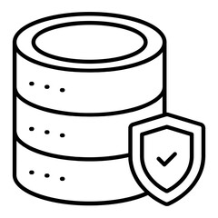 Protected Data Thin Line Icon