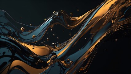 Generative AI abstract liquid texture 3d wallpaper, textured background for presentation