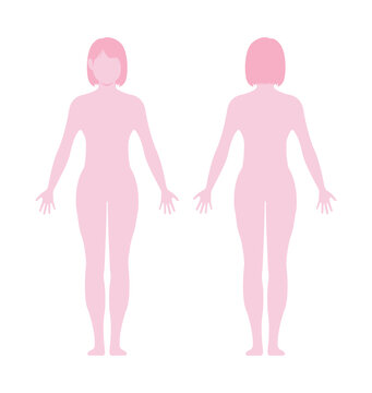 Woman's full body silhouette vector illustration