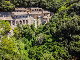 Fototapeta na wymiar Hermitage of the Prisons of Assisi. Pristine religious place.