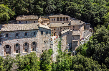Obraz premium Hermitage of the Prisons of Assisi. Pristine religious place.