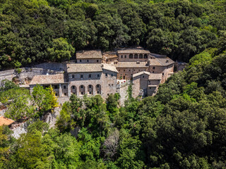 Fototapeta na wymiar Hermitage of the Prisons of Assisi. Pristine religious place.