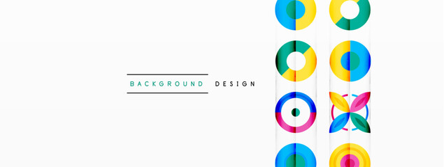 Vibrant and eye-catching vector background featuring a grid of colorful circles arranged in a patterned composition, perfect for modern and trendy designs