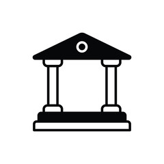 Bank icon vector stock.