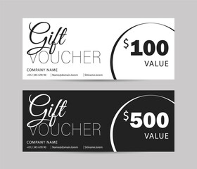 black and white classic gift certificate