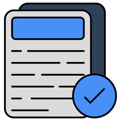 Premium download icon of verified file 