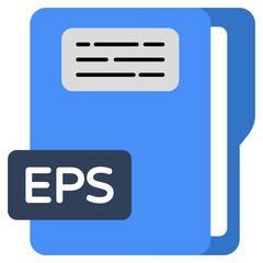 A flat design icon of eps file