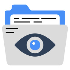 Vector design of folder inspection, eye with binder 