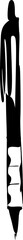 Obraz na płótnie Canvas a black-and-white silhouette of a pen