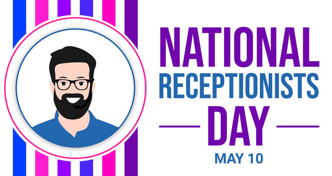 National Receptionists Day background with typography and illustration design silhouette. Day of Appreciating Receptionists concept design backdrop