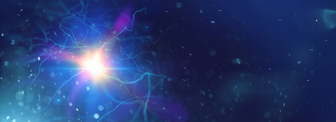 Nerve cells background with copy space
