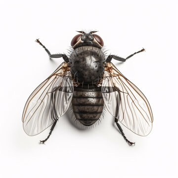 Fly isolated on white background. 