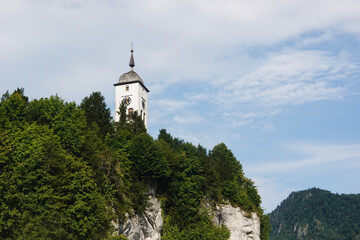 Fototapeta na wymiar A cathedral in Traunkirchen, Salzkammergut, Austria
