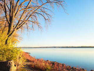 Landscape View of Onondaga Lake in Syracuse New York.