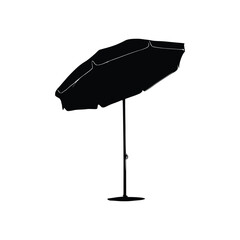 Parasol silhouettes, Beach umbrellas silhouettes vector illustration