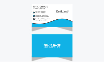 Modern Corporate and Creative Business Card Design Template Double-sided -Horizontal Name Card Simple and Clean Visiting  Card Vector illustration Colorful Business Card