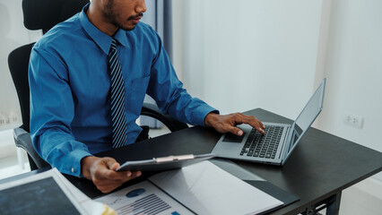 Portrait of mixed race positive successful indian asian chinese company ceo businessman freelancer or recruitment broker working in office, smiling friendly