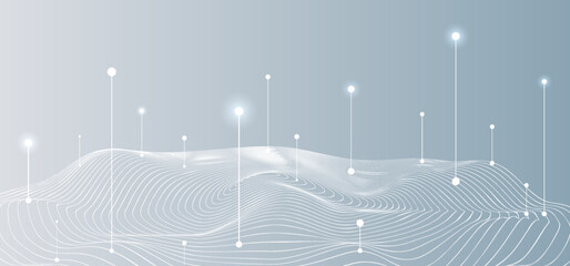 Big data visual information background. Social network concept. Connection vector background.