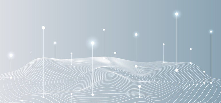 Big data visual information background. Social network concept. Connection vector background.