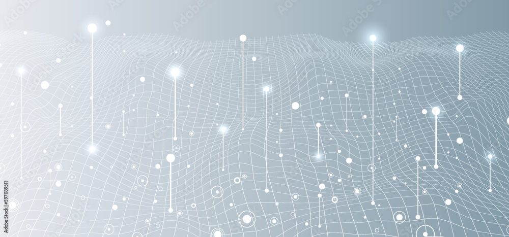 Aufkleber Big data visual information background. Social network concept. Connection vector background.