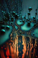 Abstract fluid ink texture background made with generative ai
