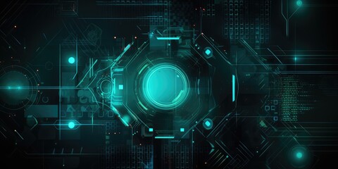 Obraz premium Abstract technology background, made with generated ai