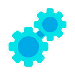 machine gear setting system automation icon vector illustration
