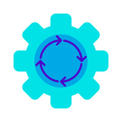 gear reload process system automation icon vector illustration