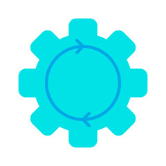 gear and circle system automation icon vector illustration