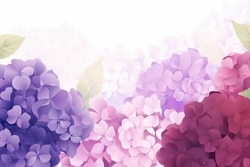 The illustration of hydrangea, AI contents by Midjourney