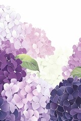 The illustration of hydrangea, ai contents by midjourney