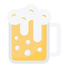 Beer Glass Flat Icon