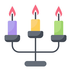 Candles Holder Flat Icon