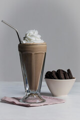 Vegan and gluten-free cookies and cream shake