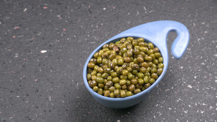 Green Mung Beans Also Know as Mung Dal, Vigna Radiata, Green Beans or Moong Dal isolated on White Background