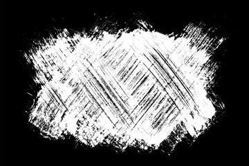 Scribble hand drawn in chalk on black background. Monochrome stain element. Digitally generated image. Vector illustration, Eps 10.