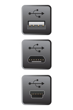 Set of connection ports Vector