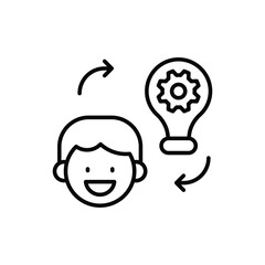 Business Man icon vector stock.