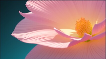 An Inspiring Image Of A Pink Flower With A Blue Background AI Generative