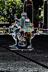 Fototapeta premium British police officer on motorbike London England 