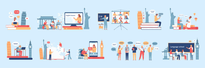 Language Course Flat Set